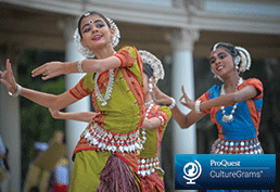 Three Indonesia women dancers performing. 