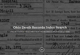 Ohio death record index screenshot