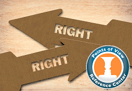 point of view reference center logo with two arrows crossing