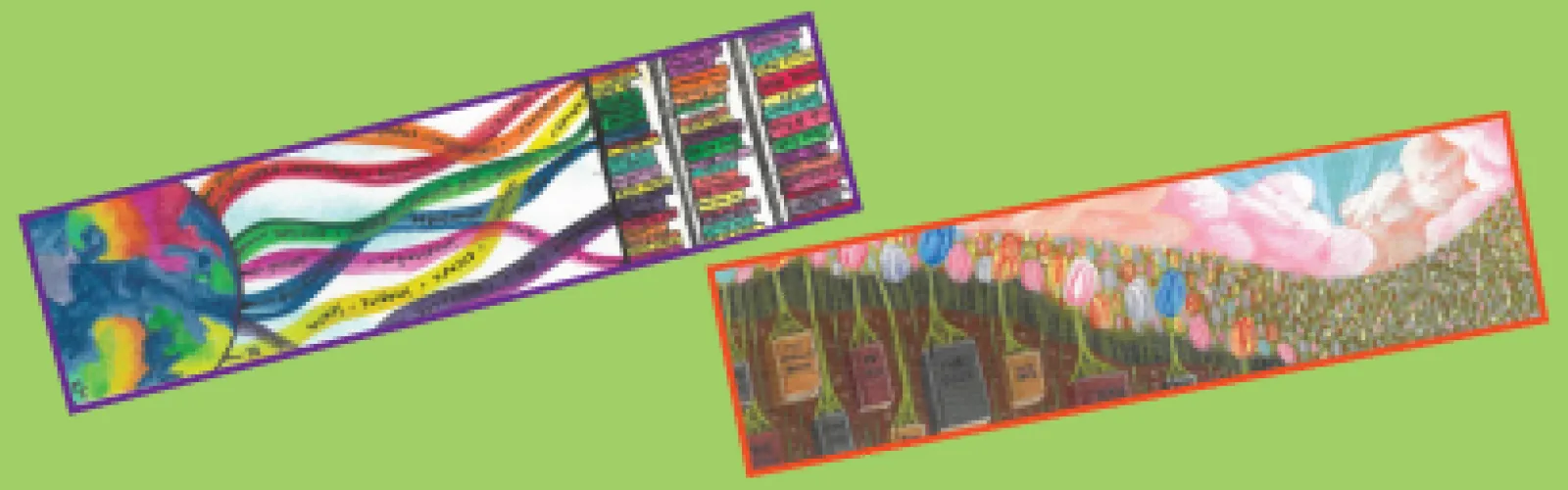 Bookmark Art Contest winning entries.